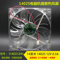 GLOBE FAN 14025 computer chassis power cooling FAN 12V 0 5A 14cm transparent band Purple Light