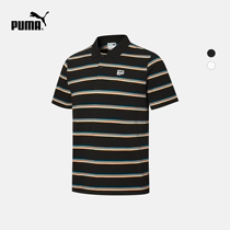 PUMA PUMA official new men casual color pattern stripe polo shirt DOWNTOWN 599781