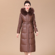 Shirley Haining Leather Down Jacket Women's 2021 New Winter Size Mother Slim Sheepskin Leather Fur