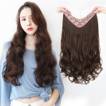 Wig female long curly hair big wave one piece of fluffy natural U-shaped unscented hair piece Net red cute wig film