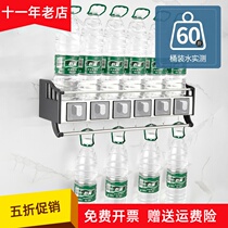 Stainless steel non-perforated kitchen shelf wall-mounted seasoning multi-function storage shelf knife holder wall hanger