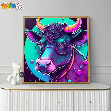 肉質画【牛】油彩画 这组牛画，幅幅动人心魄！_水彩画