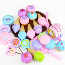 Childrens educational kitchen house girl toy simulation pastry ice cream cake donut toy cut bulk