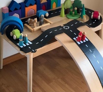 ins plug car track childrens toys high-speed model construction road scene DIY disassembly puzzle can be washed