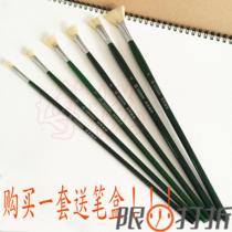 Gauang pig Mane oil painting fan fish tail pen watercolor pen water chalk joint test shading brush
