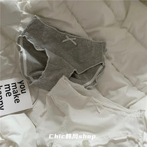 4 delivery 1 Simple soft girl Daily basics Gentle Milk Oil Color Ensemble Agaric Sides Pure Cotton Bag Hip hip Hip Underwear