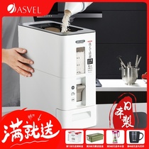 Japan asvel rice bucket household Queen insect moisture-proof seal 10 pounds 20kg mi gang automatic chu mi installed mi xiang