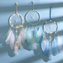 Feather decoration Girls heart room layout pendant Forest dream catcher small wind chimes handmade creative birthday gift