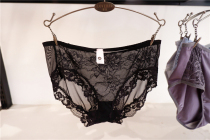 Self-Stay New Fabric Soft 2021 French Spring Order Sexy Upscale Cotton Stalls Briefs Ultrathin Lace