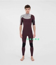 New Hurley 2mm short-sleeved one-piece surfing cold suit wet suit diving snorkeling warm sunscreen winter men
