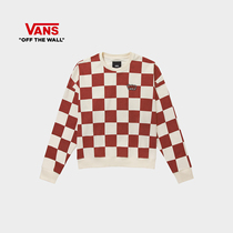 Vans Van Sans Official Red Chessboard Lattice Printed male and female lovers headwear