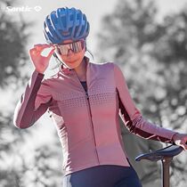 Santic sen getaway 2021 autumn winter new riding suit windproof suede cyclist Cycling Jacket Woman