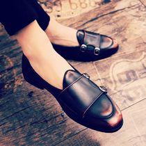 Hair stylist shoes male spring British retro a pedal social small leather shoes Korean personality Wild Bean trendy shoes