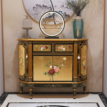 New Chinese living room decorative cabinet lockers sub-corridor aisle cabinet lobby cabinet painted paint porch cabinet partition cabinet