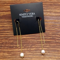 European and American foreign trade designer brand natural pearl elegant Herben temperament sweet and beautiful ladies small fragrant wind ear line pendant