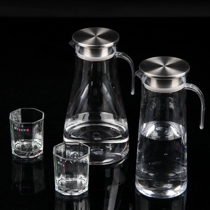 Weizhen special department store PC large transparent wine dispenser Stainless steel lid decanter Bar restaurant Plastic kettle