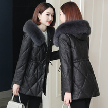 Haining Fur Feather Feather Woman 2022 new winter fur one mum sheep coat medium long leather coat