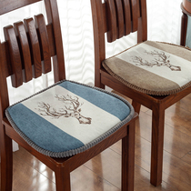 Solid wood dining chair non-slip cushion household removable seat cushion autumn and winter seat cushion cushion with strap stool cushion