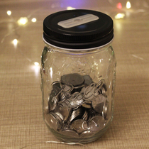 Transparent Glass piggy bank coin savings pot Net red Mason perspective money jar student birthday gift