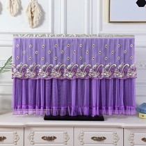 LCD TV Hood dust cover 55 inch 65 inch desktop hanging curved surface TV European fabric lace cover towel