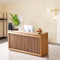New Chinese style simple retro cashier Small front desk Clothing store Bar Barbershop beauty salon reception counter