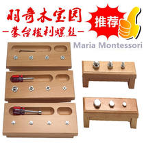 Montessori kindergarten baby group screw combination teaching aids IC class CASA early education center infant toys wooden