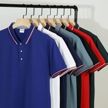 Fashion 100 hitch business POLO shirt man short sleeve summer ice silk cotton casual turtlenecks T-shirt male brief young Paul shirt
