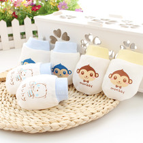 Born baby grabbing gloves pure cotton neonatal grabbing face artifact packaged baby protective gloves for four seasons