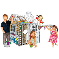 Three-dimensional graffiti grape house DIYPlayhouse model handmade 3D painted childrens creative educational toys