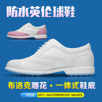 XFC golf shoes women waterproof sneakers nail-free soft sole casual shoes fashion British white shoes
