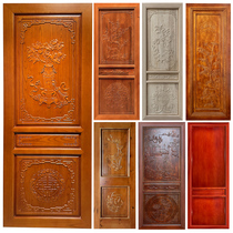 Dongyang wood carving factory direct sales Chinese solid wood antique solid carved doors and windows grille embossed door hollow screen