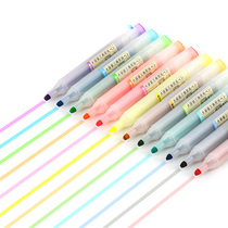 Dianshi DS-819 Highlighter Key marking marker Student office large capacity 12-color candy color key pen