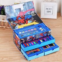 Childrens Day 54 pieces set three-layer childrens stationery box watercolor pen can erase drawing pen cartoon pattern student gift