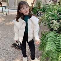 Girls winter 2022 new cotton-padded clothes children cotton-padded jacket 6 baby 7 cotton-padded jacket 8 clothes 9 padded 10-year-old coat