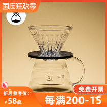 Tymo TIMEMORE ice pupil glass filter Cup hand brewed coffee filter V60 cone drip filter paper appliance