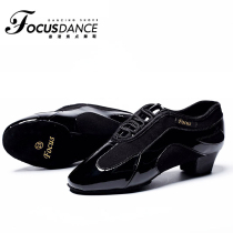 FocusDance Hong Kong Focus Dance Shoes Black Latin Dance Teacher Shoes Breathable Soft Thick Bottom High for Men and Women