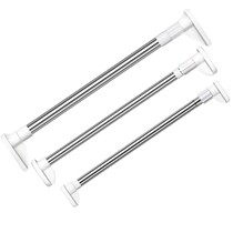 Free-to-punch mounting stainless steel telescopic clothes rack window curtain rod toilet hanging clothes support rod wardrobe rod bath curtain rod