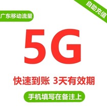  Guangdong Mobile 5G 3-day package National general traffic package Fast arrival superposition package refueling package valid for 3 days