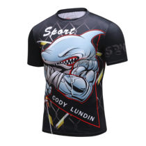 MMA fighting fighting clothes boxing Muay Thai short sleeve fitness training comprehensive anti-tawdry sportswear