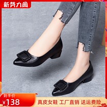 Resistant Cosy Shoes Industry N New Women Shoes ZM2258 Genuine Leather Soft-bottom Fashion Pointed Shallow Mouth Single Shoe Soft Leather 2022