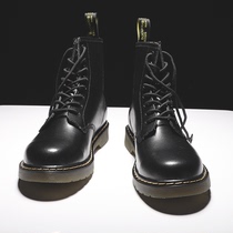 Autumn Martin boots male leather British style high-end locomotive retro thick bottom high trend Joker couple work boots