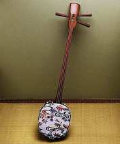 Japanese shamisen traditional new wood white printed three-string instrument Okinawa Ryukyu exquisite production