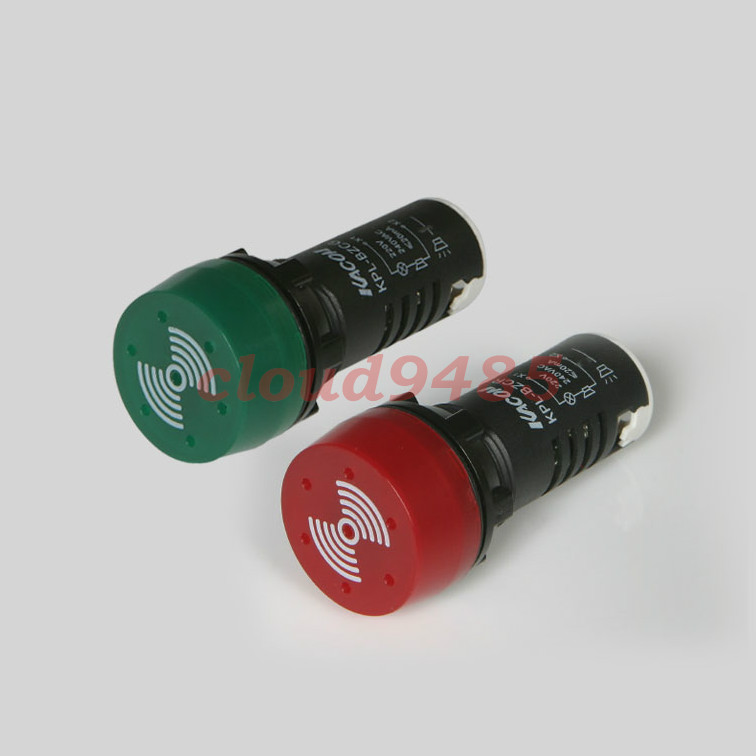 KACON Kaikun 22/25mm Common Lighted Buzzer KPL-BZCR/BZCG Continuous Sound Electronic Type