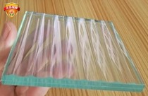 Long Iridescent Corrugated Glass Manufacturer Direct Sales Wave Three-dimensional Art Embossing Glass Partition Xuanguan Screen Glass Custom
