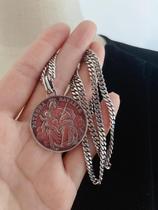 Collection of Western Antique Jewelry FBM German Jedi large brand silver necklace Bavelli Bank commemorative coins
