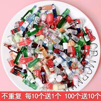 Mini Small Wine Bottle Resin Simulation Cartoon Three-dimensional Mix bottle accessories Play Diy Emulation Wine Bottle material