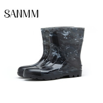 Sanming beauty men's rain boots camouflage winter rain shoes non-slip water shoes plus velvet wear-resistant fashion rubber shoes 1625