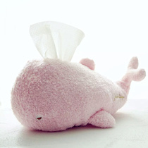 Japanese net celebrity little whale soft tissue cover Cute cartoon car fabric tissue box Home living room
