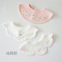 Japan ZD new baby bib petal 360 rotating baby saliva towel cotton gauze bib fake collar