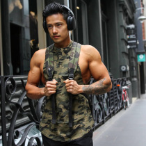 Muscle brother quick-drying camouflage vest mens summer new casual running training elastic sports fitness clothes